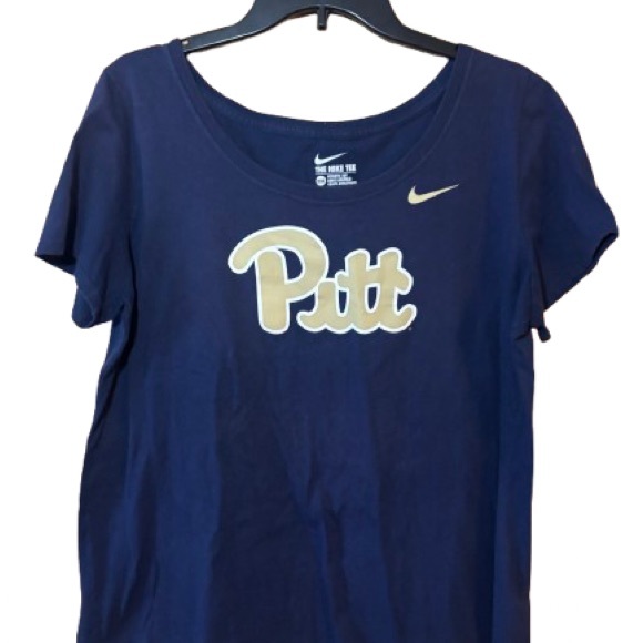 NIKE PITTSBURGH PITT PANTHERS WOMENS FAN T SHIRT NAVY GOLD SIZE XXL - Picture 1 of 3